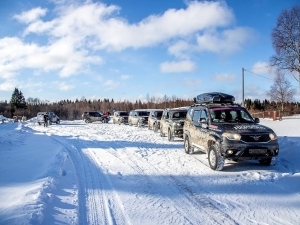 Winter road in Russia